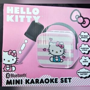 Hello Kitty Mini Karaoke Set Speaker & Microphone Cute Small USB C, NIB